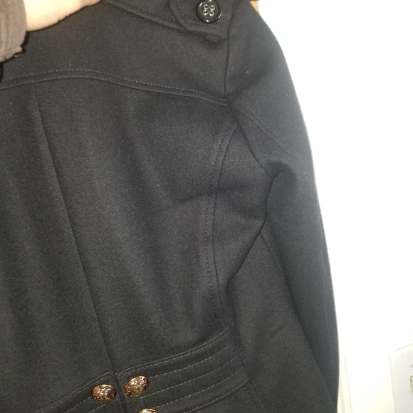Miss Sixty Women's Black Peacoat - Picture 3 of 10
